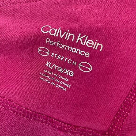 Calvin Klein Hot Pink Razorback Seamless Performance Sports Bra - XL - Picture 3 of 3